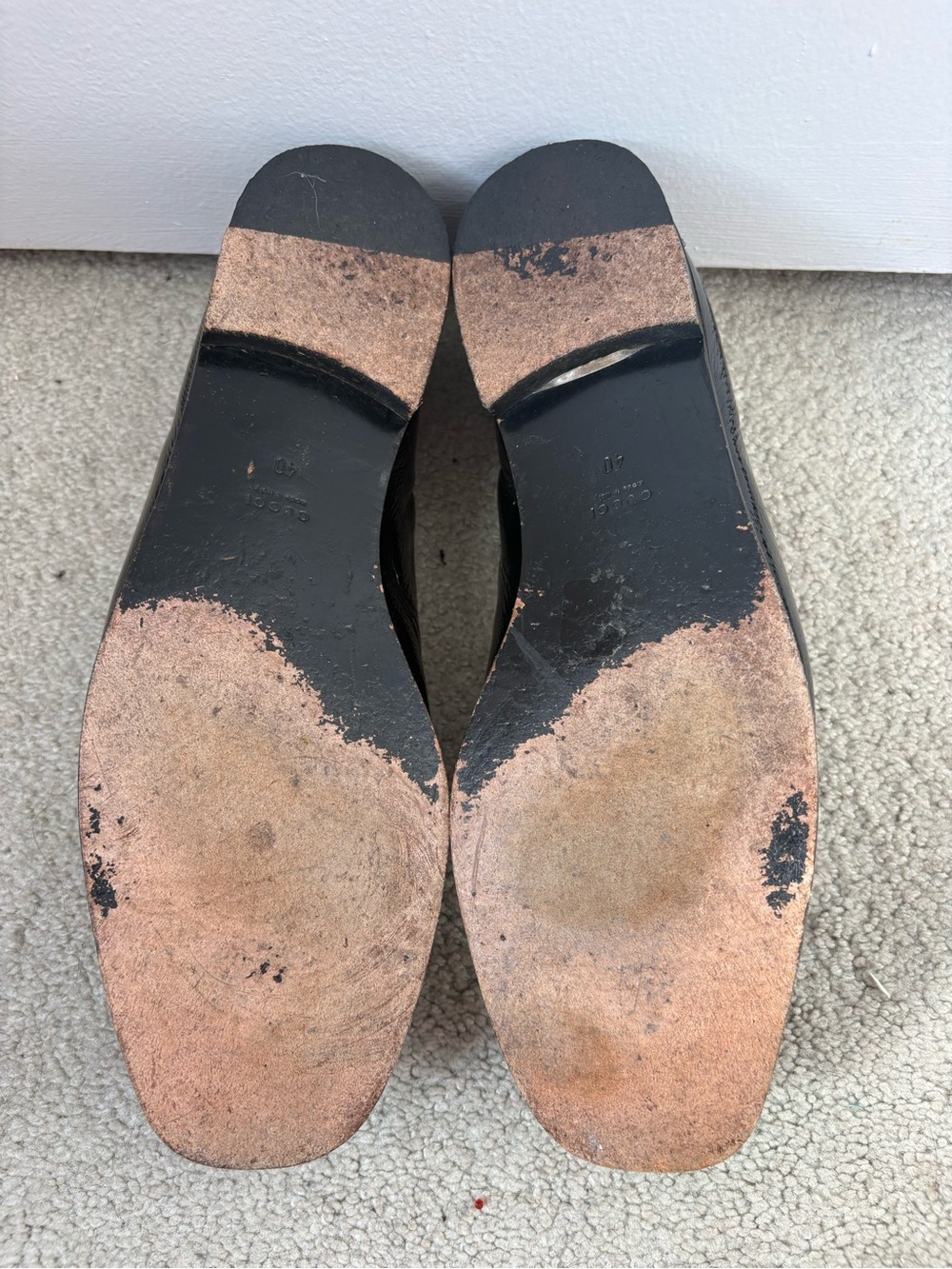 Gucci Black Patent Leather Horsebit Loafers - Picture 3 of 7